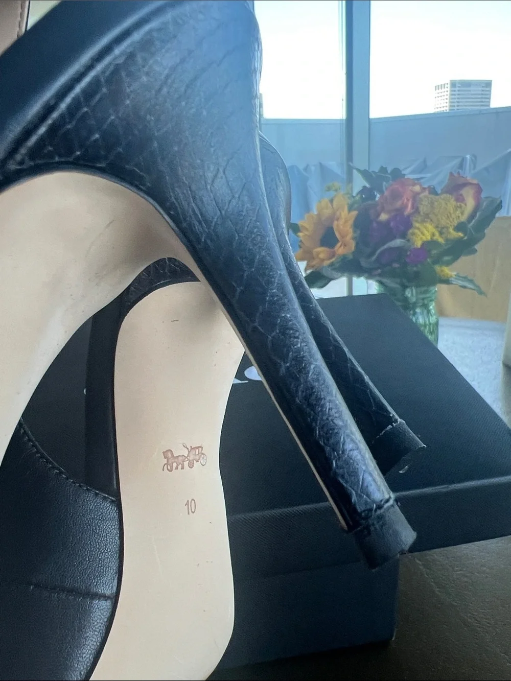 Coach sleek slingback